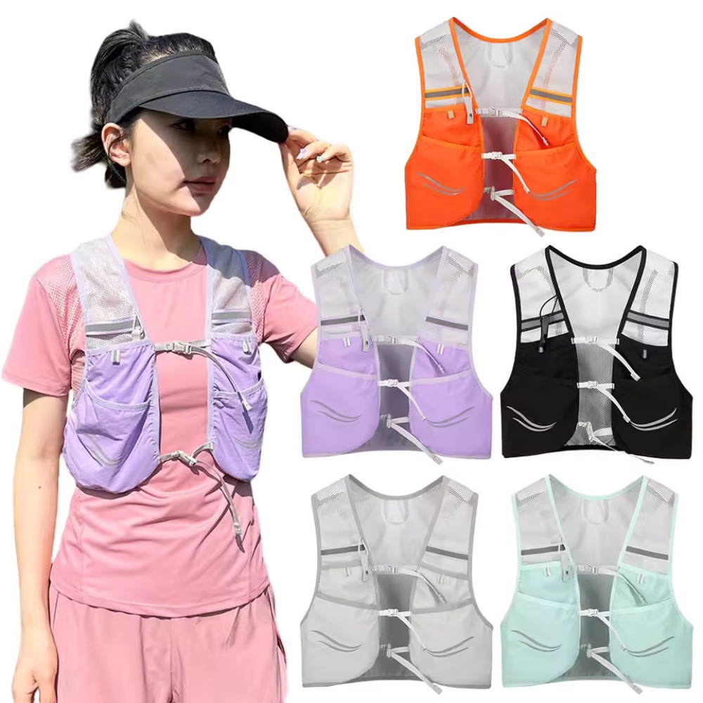Running Hydration Vest - Yansıtıcı koşu atleti sıvı alımı koşu