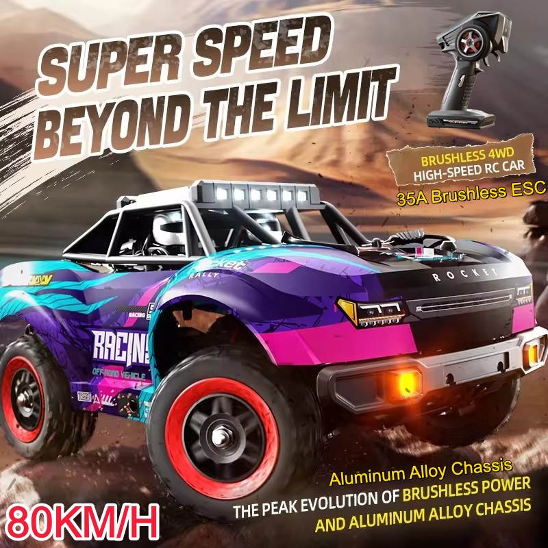 Running Gear Truck - 80KM/S Fırçasız RC Yarış Arabası 1:18