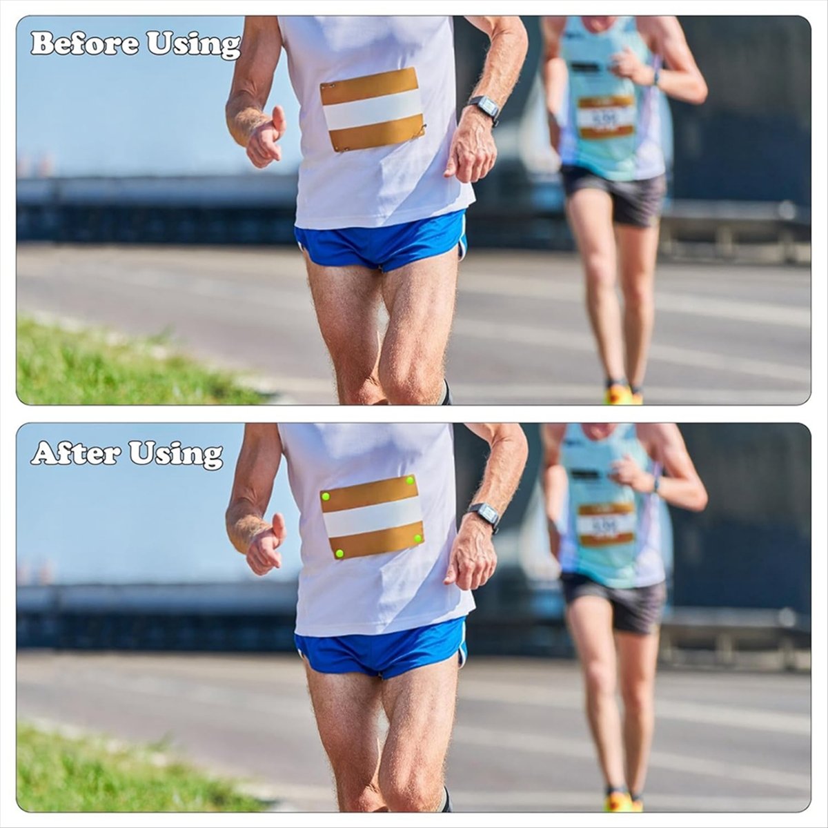 Running Gear For Marathon - ABJX 12 Adet Koşu Numarası Klipsleri