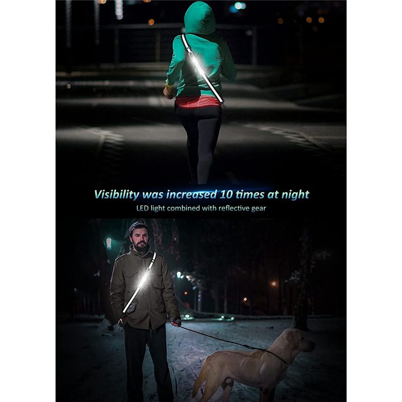 Running Gear Green - ABPF LED Yansıtıcı Kemer Yürüyüş Ekipmanı,