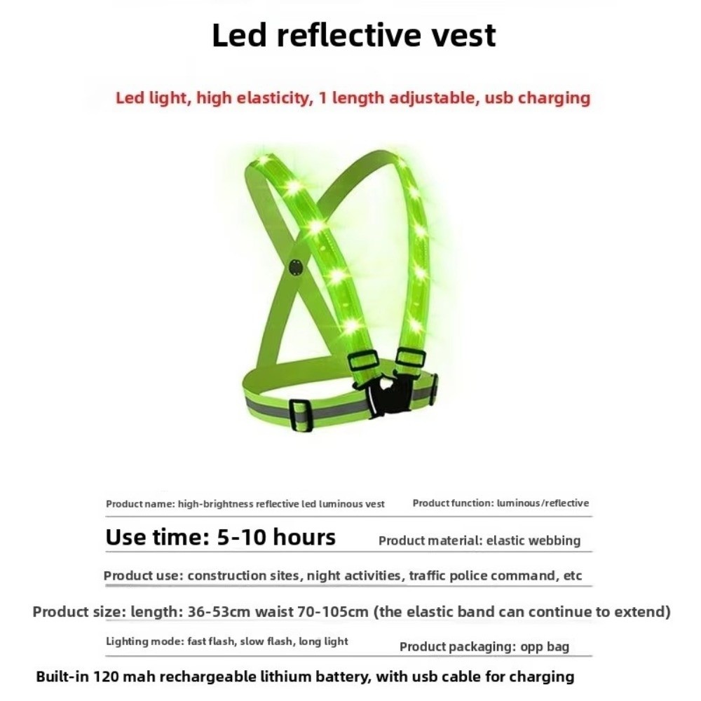 Yeni Polyester LED Güvenlik Ye - Running Gear Green incelemesi ve fiyatı
