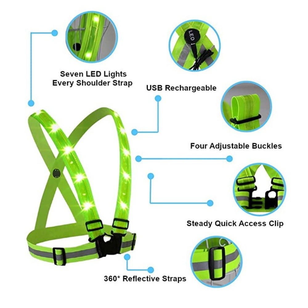 Yeni Polyester LED Güvenlik Ye - Running Gear Green incelemesi ve fiyatı